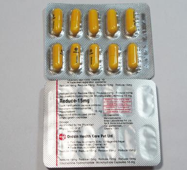 Reduce-15 mg (ตัวหนังสือ) ยาลดน้ำหนักสลายไขมัน 1แผง