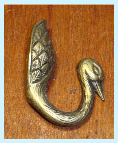 Brass swan Hook Code Hook5 size long 57 mm. deep 42 mm.