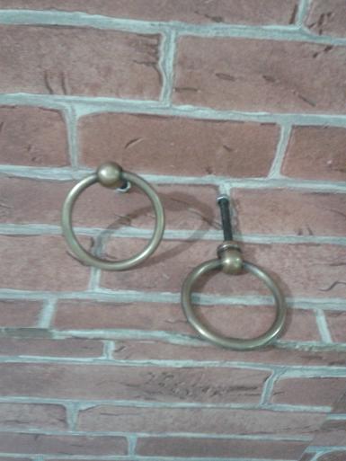 Brass Handle code P.029 size ring 38 mm.D: 12mm.