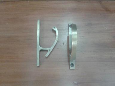 Brass Hook Item code HOOK01N size long 100 mm. wide 9 mm.