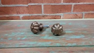 Pumpkin Brass Handle Code N.218C size wide 20 mm. high 25 mm.