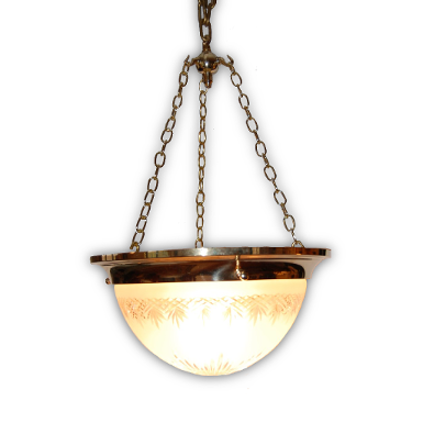 Hanging Lamp brass with cut glass Item Code ELS020 size wide 322 mm long 600 mm chain available long