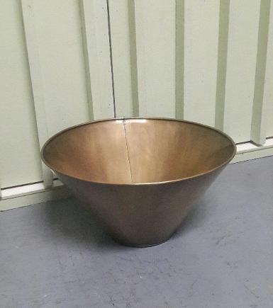 Brass sink item code BS19H size wide 39 cm. high 20 cm. we make to order & make to design