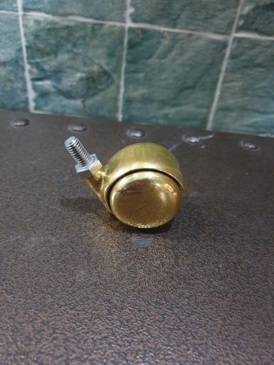 ฺBrass Wheel Item Code Wheel66-38mm. size D: 38 mm.Nut 8 mm.cover wide 25 mm.