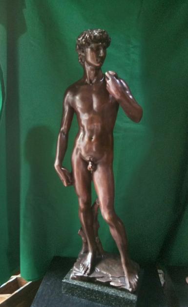 Statue David brass price include wood box Item Code DVS18 size high 750 mm.