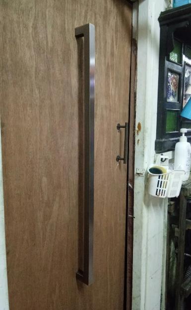 ฺBrass Door Handle Item Code NEW.006 size long 1000 mm. wide 1''x 1'' high 50 mm.